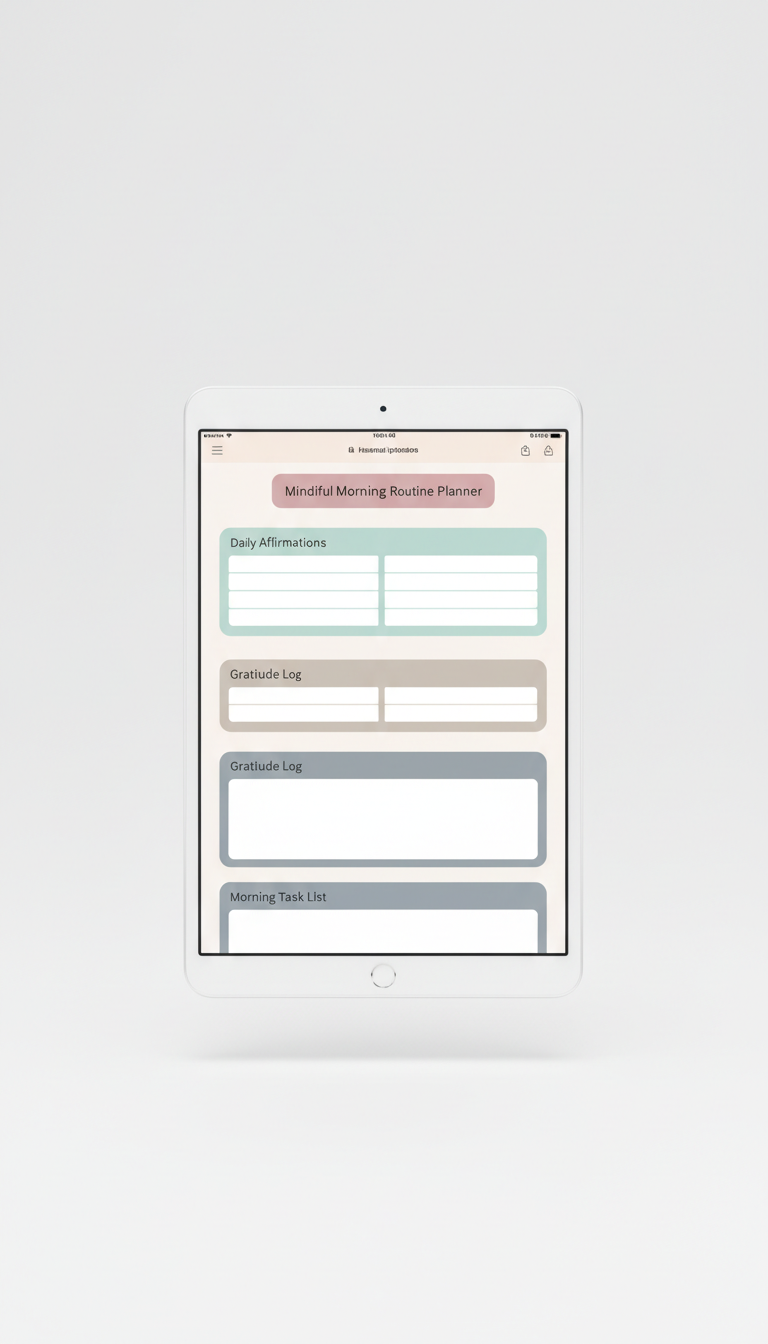Mindful Morning Routine Planner PDF