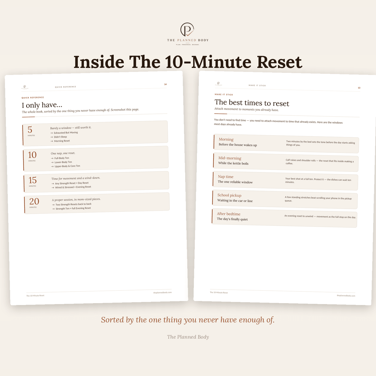 The 10-Minute Reset - ThePlannedBody