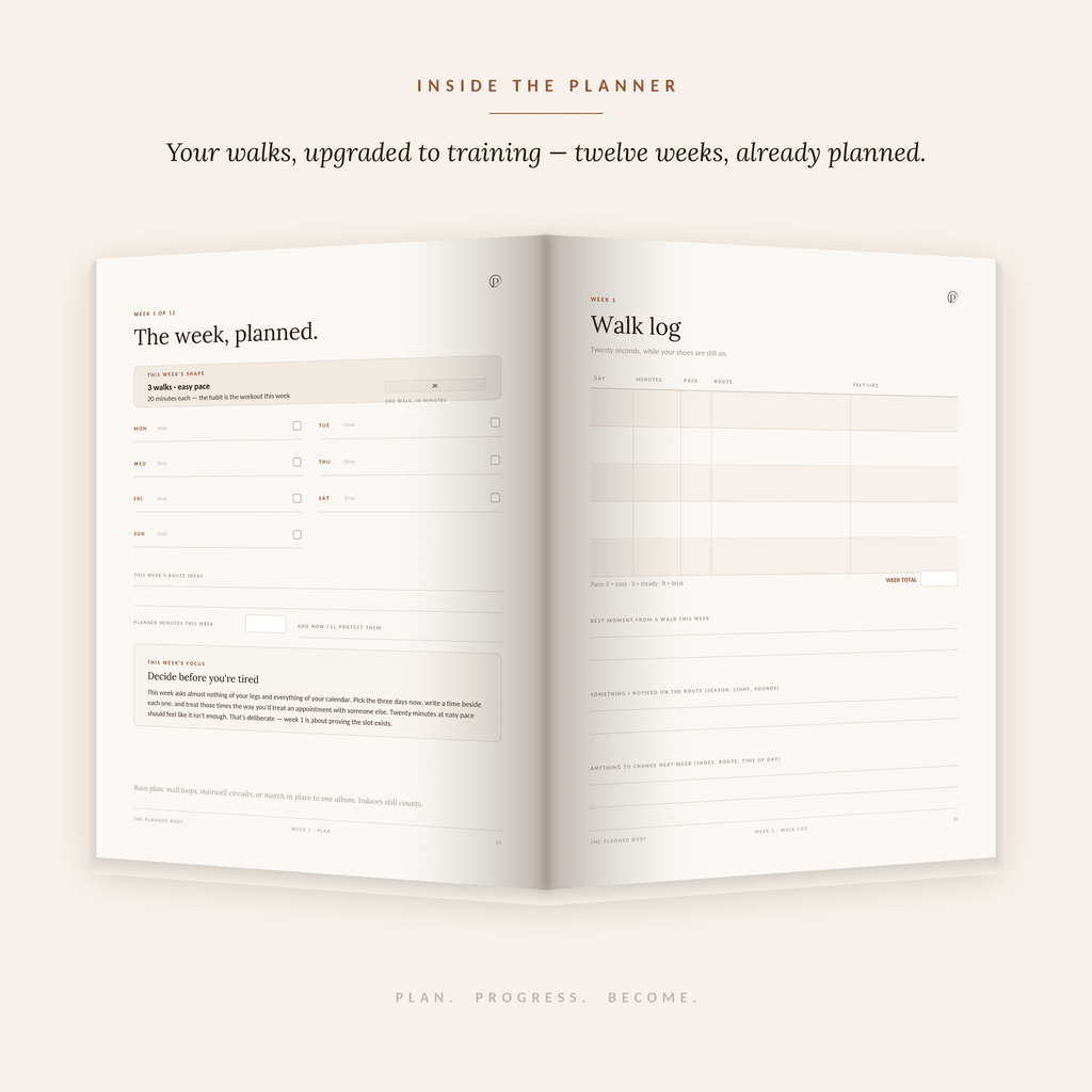 The 12-Week Walking Planner - ThePlannedBody