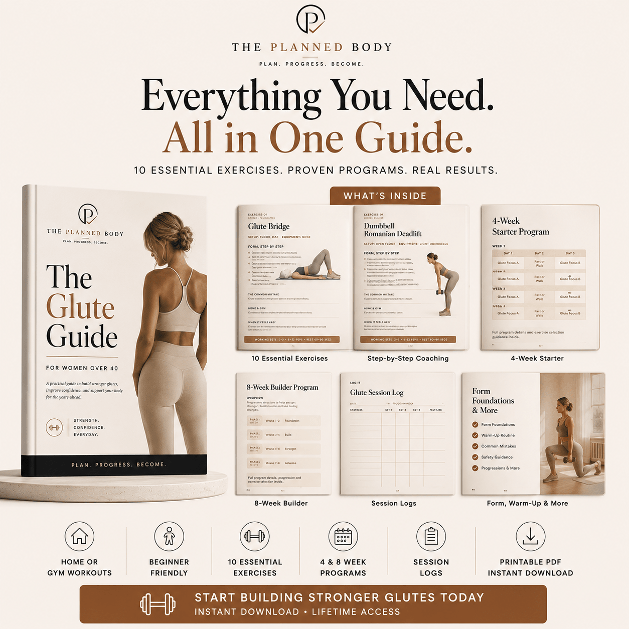 The Glute Guide for Women Over 40 - ThePlannedBody