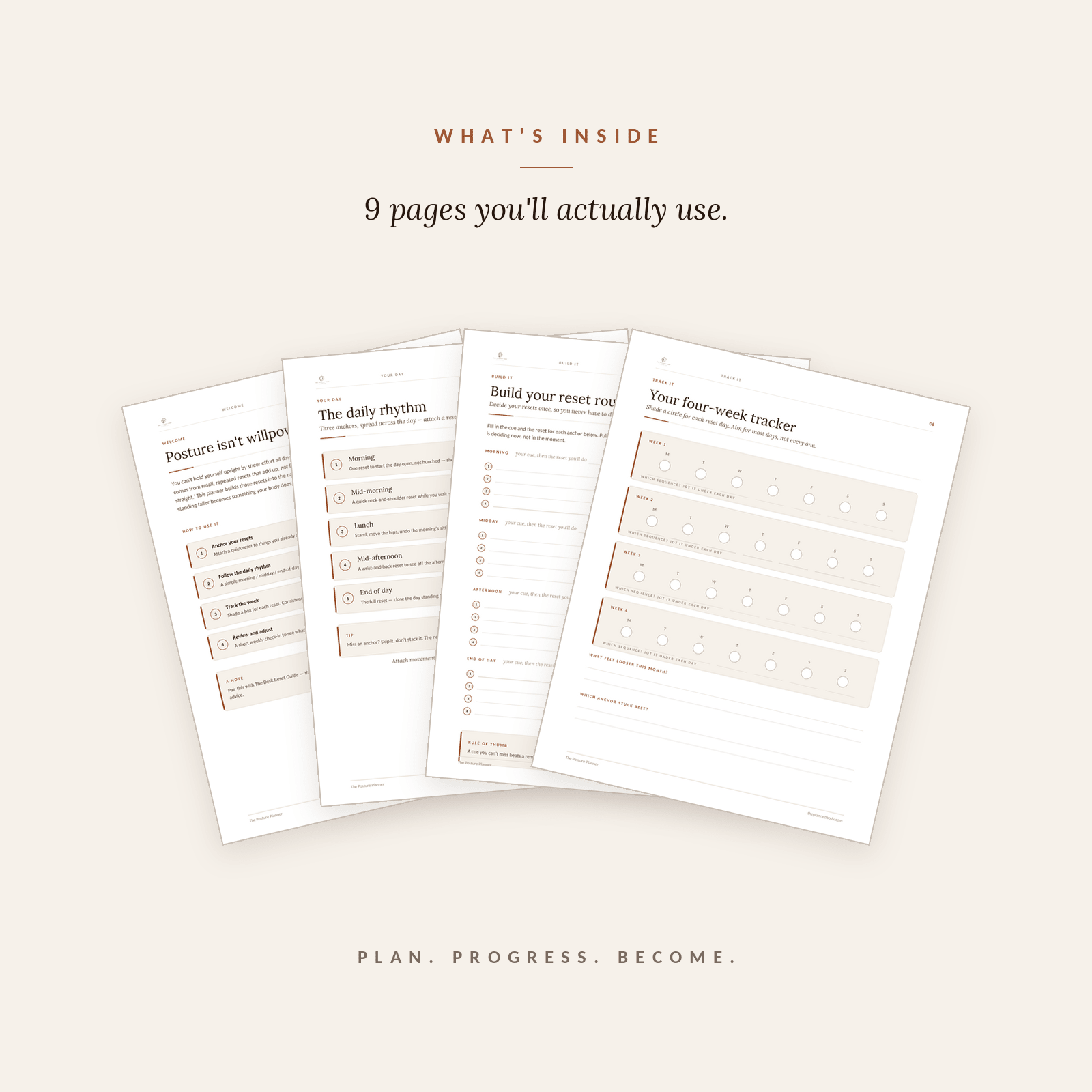 The Posture Planner - ThePlannedBody
