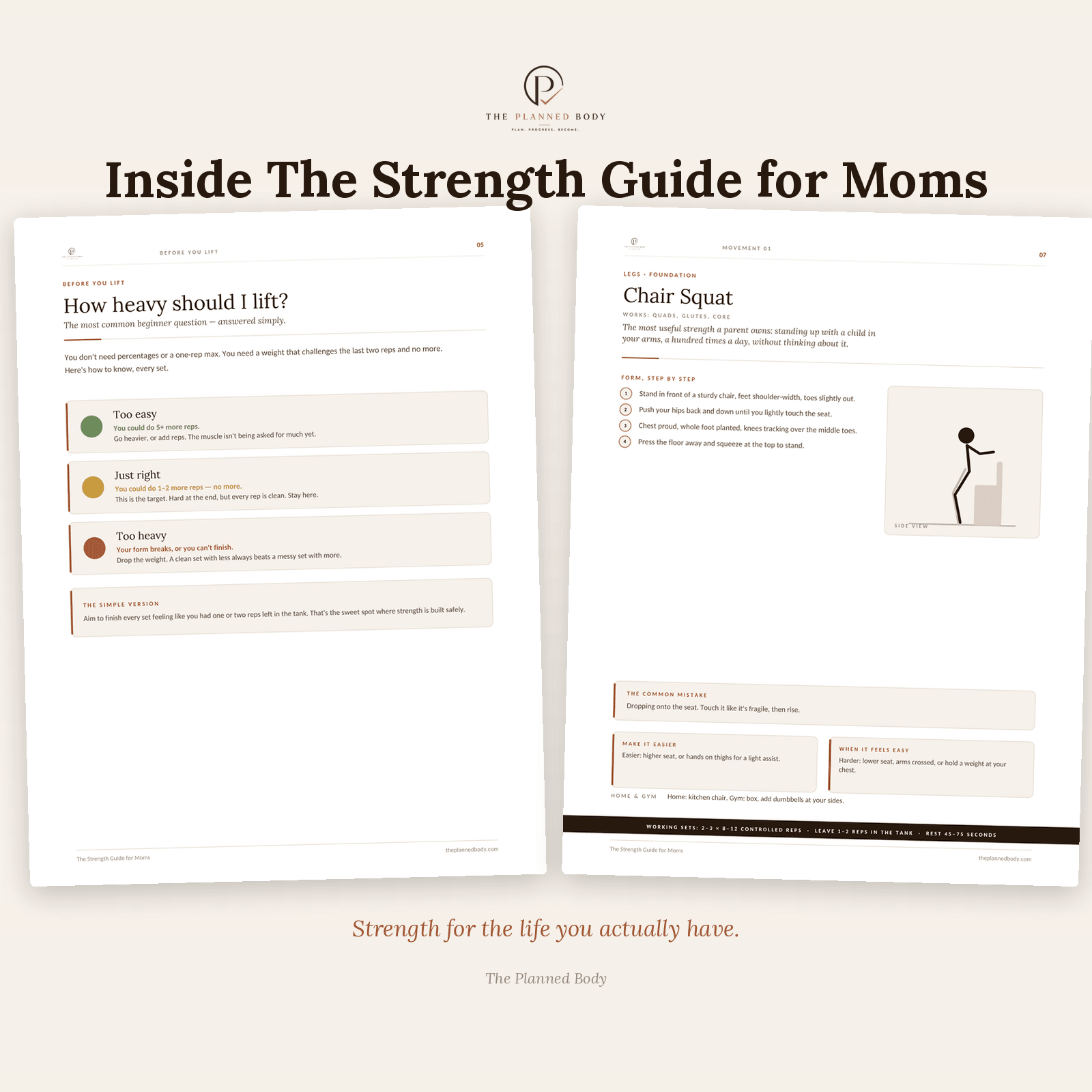 The Strength Guide for Moms - ThePlannedBody