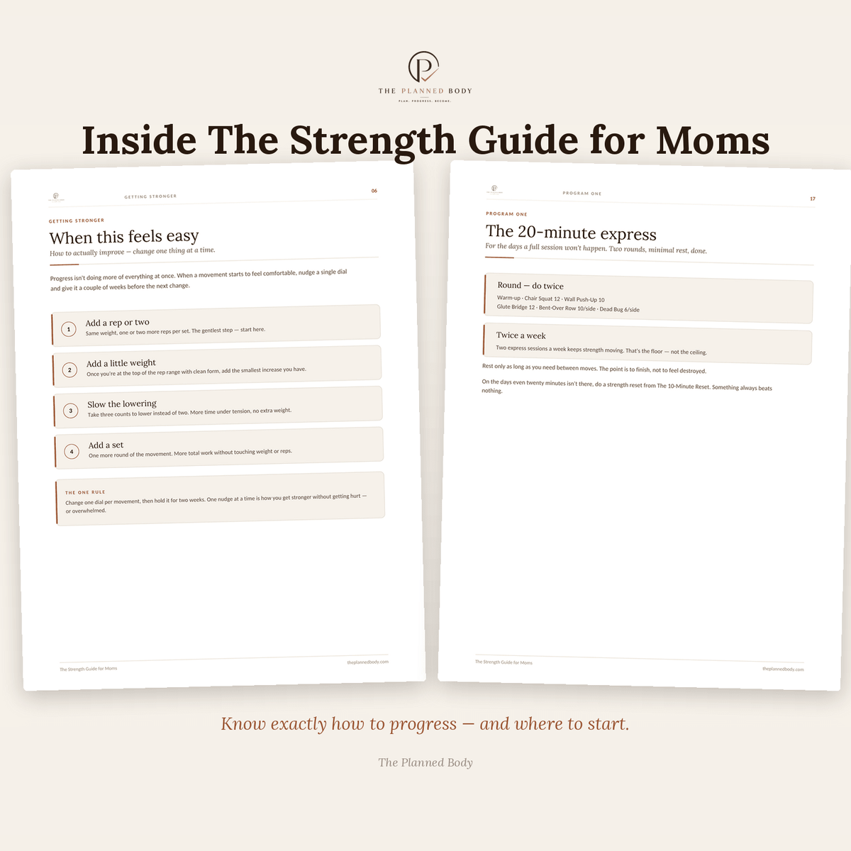 The Strength Guide for Moms - ThePlannedBody